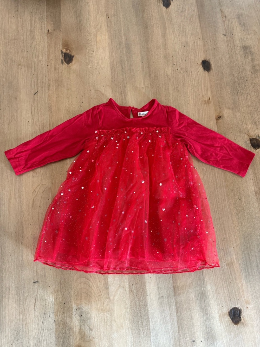 Hatley Baby Red Sparkly Tulle Toddler Dress